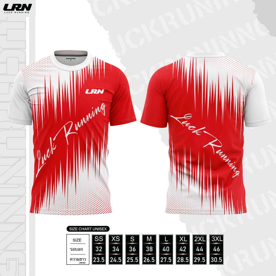 เสื้อวิ่งพิมพ์ลาย LRN Collection 02 เนื้อผ้า Micro Mesh สำหรับวิ่งมาราธอน (MM07)