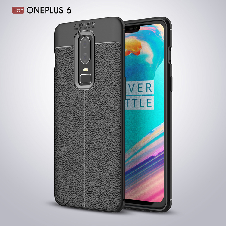 Case OnePlus 6 #เคสฝาหลัง TPU ผิวลิ้นจี่ช่วยป้องกันลายนิ้วมือและกันลื่นได้ดี