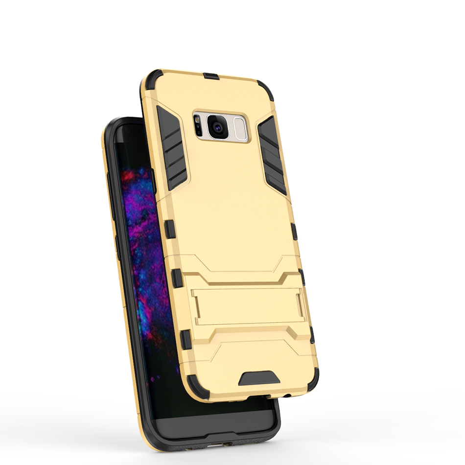 เคส Samsung Galaxy S8 Plus #เคสฝาหลัง PC + TPU Hybrid Back Case มีขาตั้ง