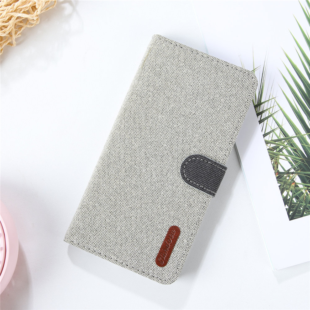 Case Xiaomi Mi A1 #เคสฝาพับหนัง PU เคลือบผิวผ้า Linen Fabric PU Leather Card Storage Phone Case
