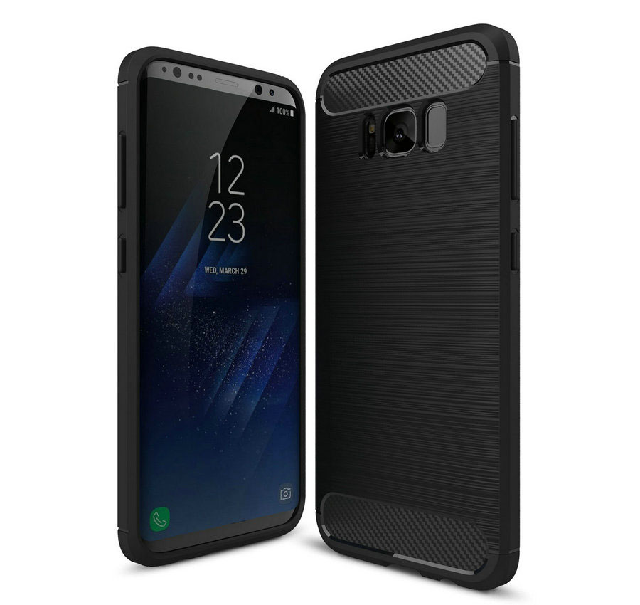 Case Samsung S8 #เคสฝาหลัง TPU คาร์บอนไฟเบอร์ Brushed Case