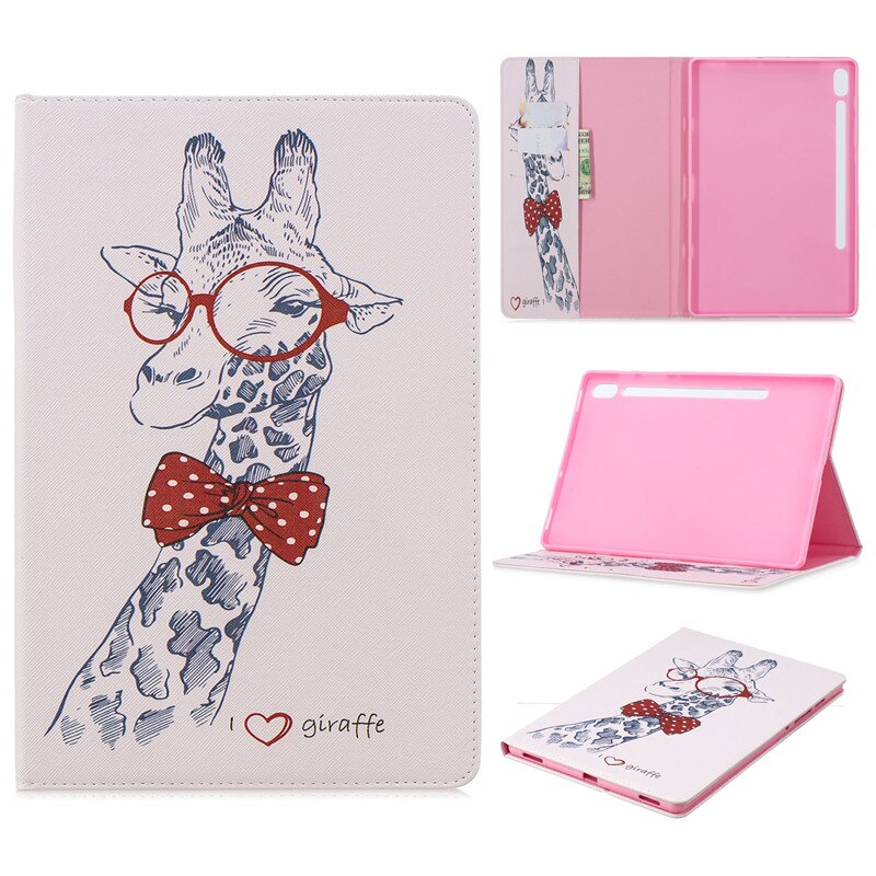 เคส Samsung Galaxy Tab S7 SM-T870 SM-T875 #เคสสไตล์กระเป๋าสตางค์พิมพ์ลายสวยๆ Pattern Printing Magnetic Leather