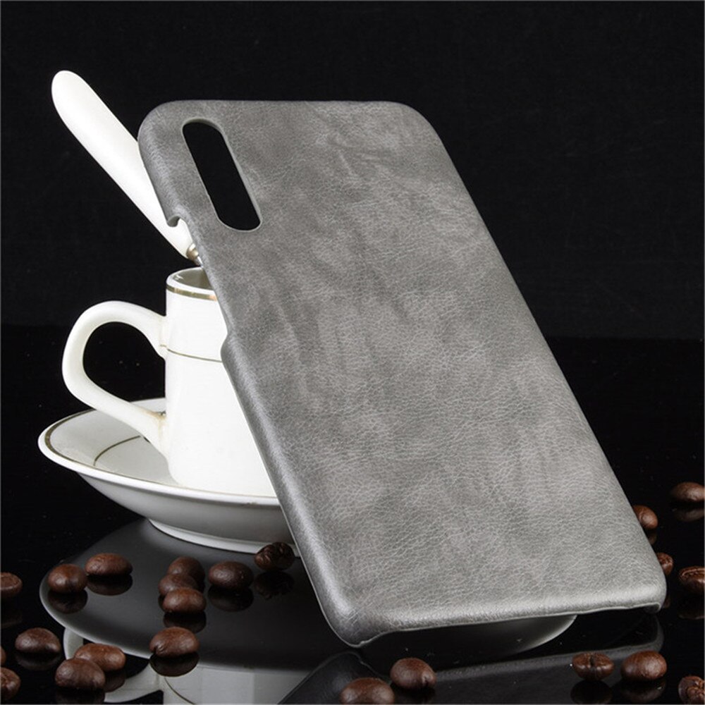 เคส Huawei Y9s #เคสฝาหลังพลาสติกแข็งเคลือบหนัง PU ลายผิวลิ้นจี่ Litchi Skin Leather Coated