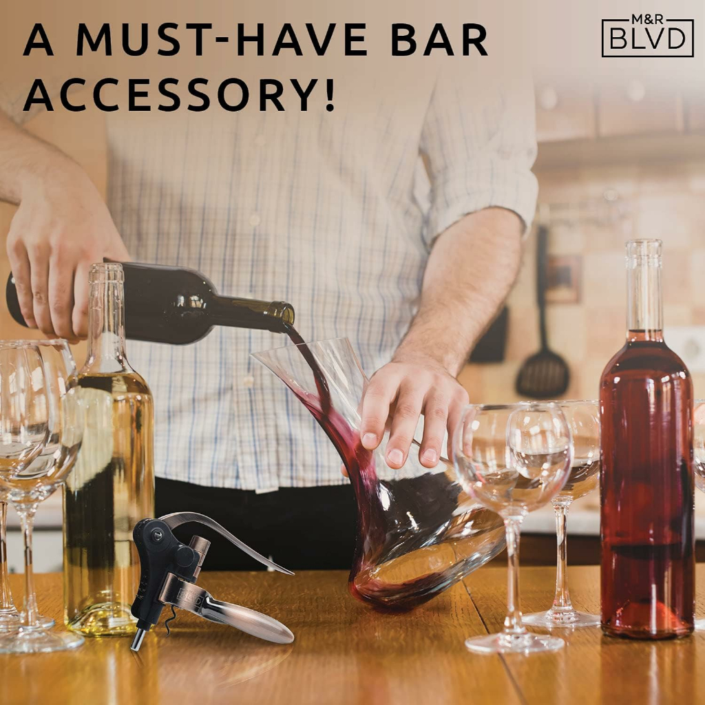 M&R Blvd® Wine Bottle Opener Set Professional Grade, Copper ชุดที่เปิดไวน์ อุปกรณ์เปิดขวดไวน์ สีทองแดง