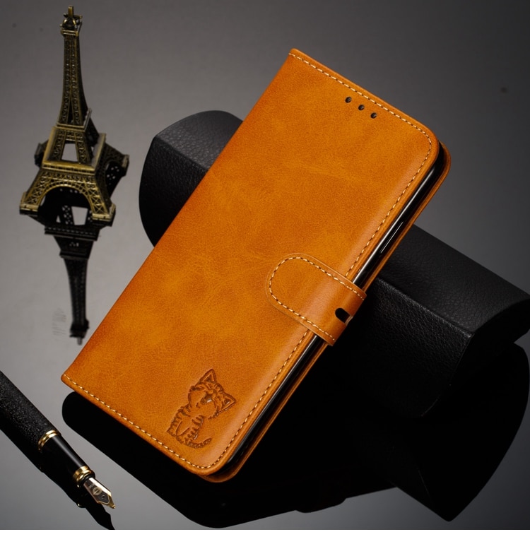 Case Samsung Galaxy A80 #เคสฝาพับหนัง PU ลายแมว Imprinted Cat Pattern Leather Wallet