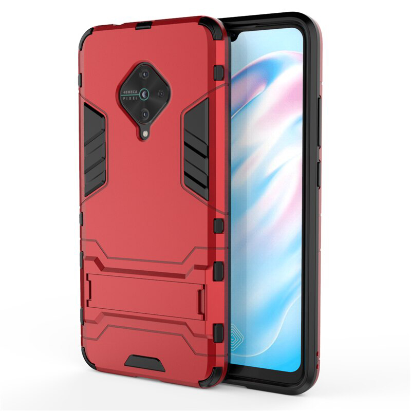 Case Vivo S1 Pro #เคสฝาหลังพลาสติก ไฮบริด TPU + Kickstand