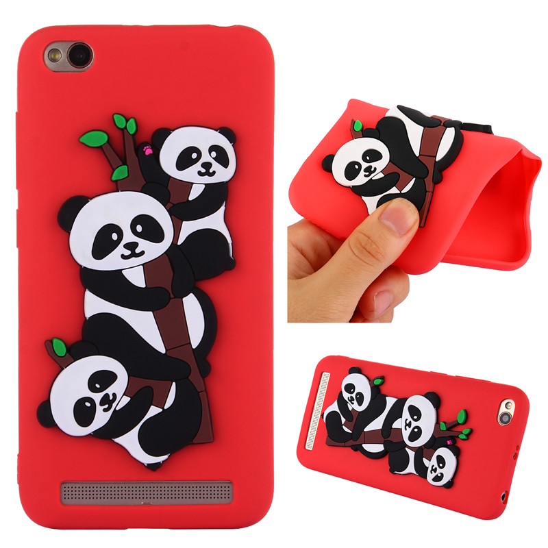 เคส Xiaomi Redmi 5A #เคสฝาหลังนิ่มลายหมีแพนด้า 3D น่ารักๆ Bamboo TPU Gel