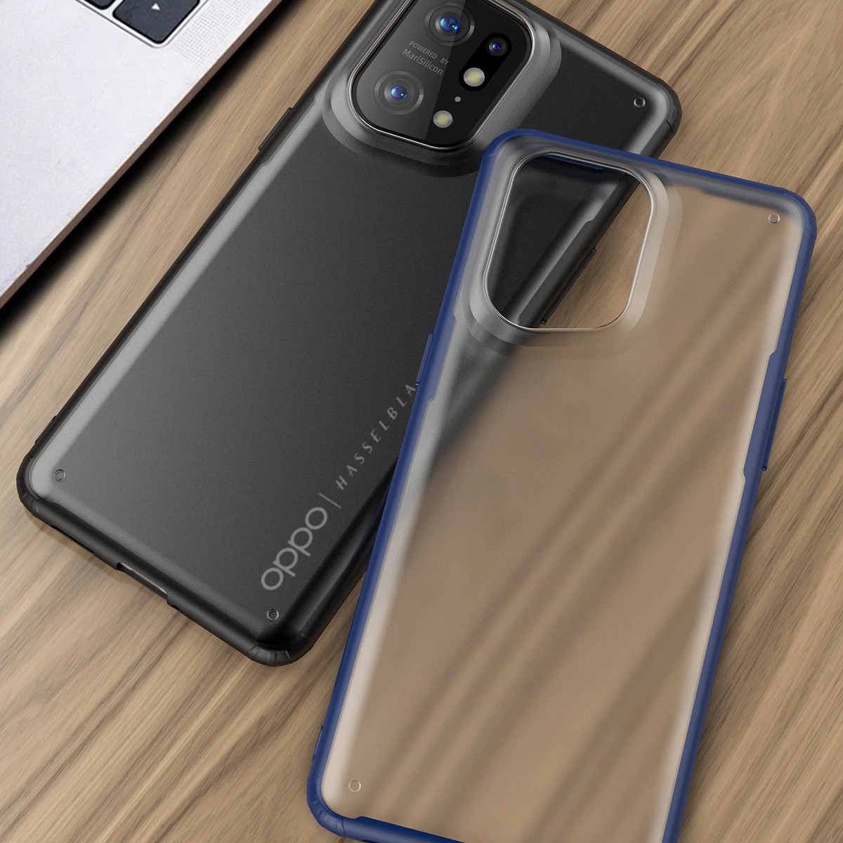 เคส OPPO Find X5 Pro 5G #เคสฝาหลังโปร่งแสงสีขุ่นขอบทึบ +TPU Hybrid Case