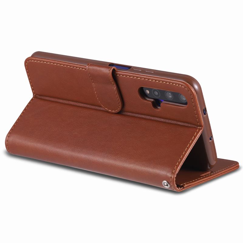 Case Huawei Nova 5T #เคสฝาพับหนัง PU มีช่องใส่บัตร AZNS Wallet Leather Stand Phone Cover
