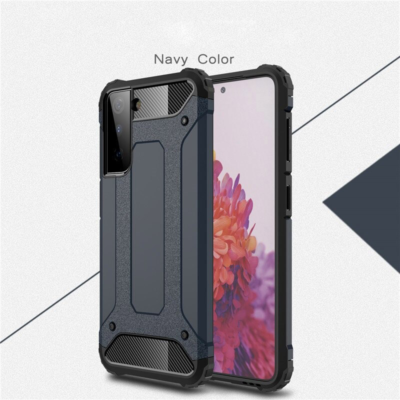 Case Samsung Galaxy S21+ #เคสฝาหลังเกราะป้องกัน ไฮบริด พลาสติก+TPU Heavy Duty Rugged Hybrid