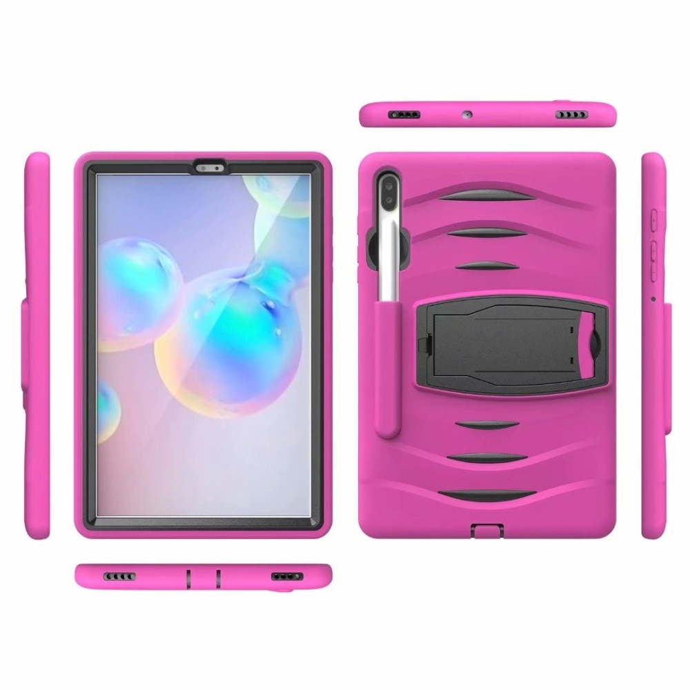Case Samsung Galaxy Tab S6 SM-T860/T865 #เคสฝาหลังกันกระแทกพลาสติกแข็ง + ซิลิโคนพร้อมขาตั้ง