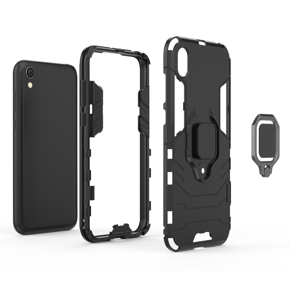 Case Huawei Y5 (2019) #เคสฝาหลังพลาสติกแข็ง +TPU Hybrid Case มีแหวนสวมนิ้วโลหะ