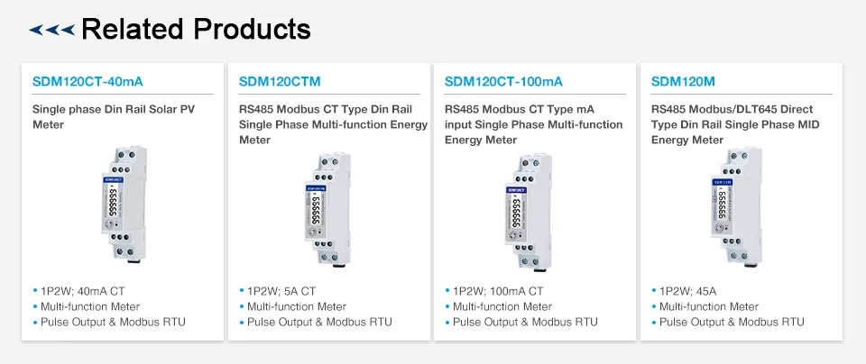 พาวเวอร์มิเตอร์ สำหรับวัดค่าพลังงาน SDM120CT