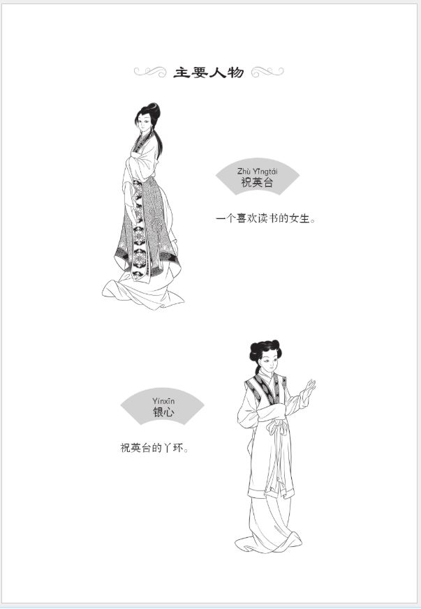 หนังสืออ่านนอกเวลาภาษาจีน: เรื่องม่านประเพณี (ระดับ 1) 学汉语分级读物(第1级): 梁山伯与祝英台 Chinese Folktales - Chinese Graded Readers (Level 1) : The Butterfly Lovers