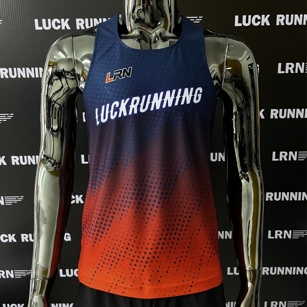 เสื้อวิ่งพิมพ์ลาย LRN เนื้อผ้า Micro square สำหรับวิ่งมาราธอน (MS26)