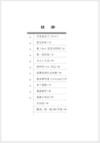 หนังสืออ่านนอกเวลาภาษาจีน: เรื่องฮวามู่หลาน (ระดับ 1) 学汉语分级读物（第1级）民间故事：花木兰 Chinese Folktales-Chinese Graded Readers (Level 1): Hua Mulan