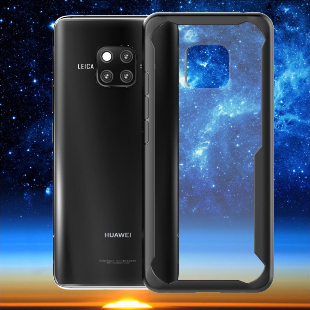 Case Huawei Mate 20 Pro #เคสฝาหลังใส Hybrid Shock Absorption PC + TPU
