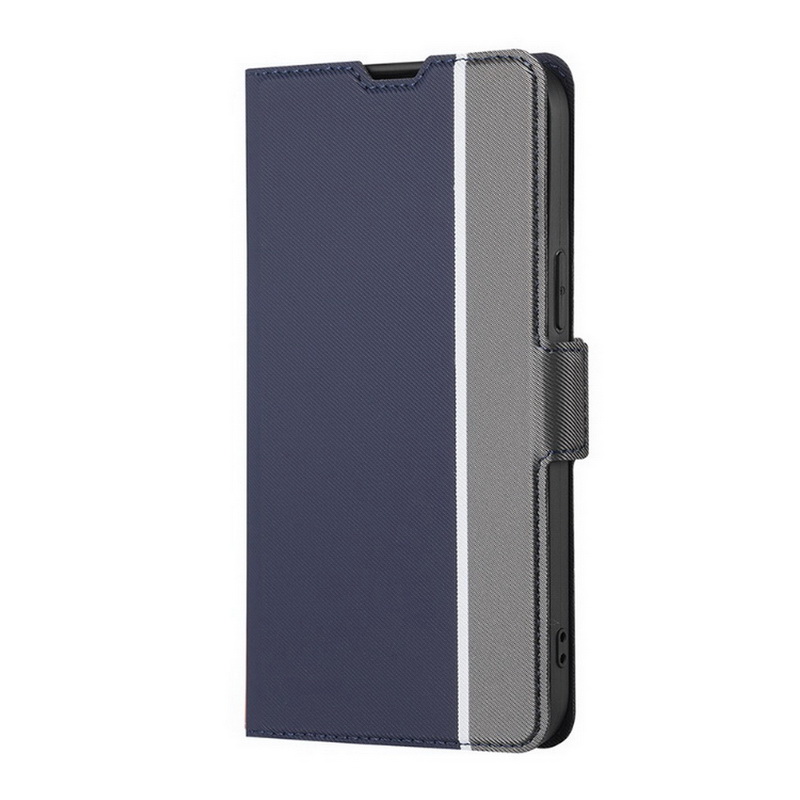 Case iPhone 13 Pro Max #เคสฝาพับหนัง PU สไตล์กระเป๋าสตางค์สีทูโทรมีช่องใส่การ์ด Luxury