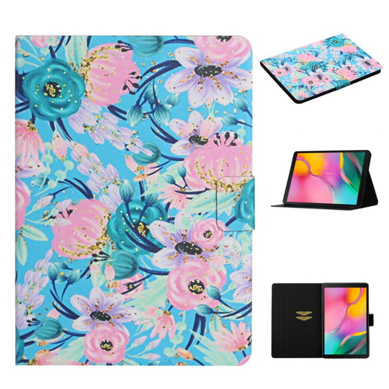 Case Samsung Galaxy Tab A7 10.4" 2020 (T500,T505,T507) #เคสฝาพับหนัง PU พิมพ์ลาย Pattern Printing Stand Leather