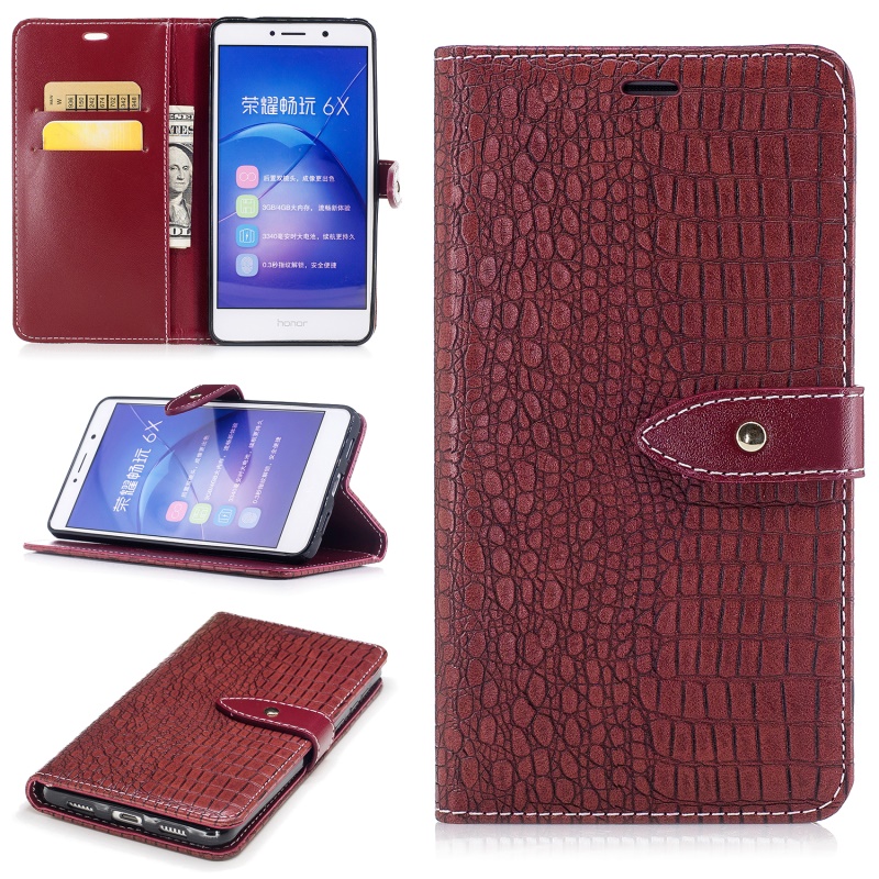 Case Huawei GR5 2017 เคสแบบกระเป๋าสตางค์หนัง PU ลายผิวจระเข้ คุณภาพดี