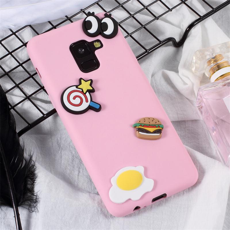 เคส Samsung Galaxy A8 (2018) #เคสฝาหลังนิ่มภาพการ์ตูน 3D น่ารัก Soft TPU