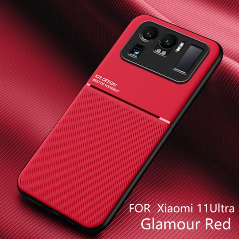 เคส Xiaomi Mi 11 Ultra #เคสแบบฝาหลัง TPU เคลือบหนัง PU สไตล์ธุรกิจที่เรียบง่ายมีแผ่นเหล็กในตัว Minimalist Business Style Leather Coated TPU Built-in metal magnetic plate