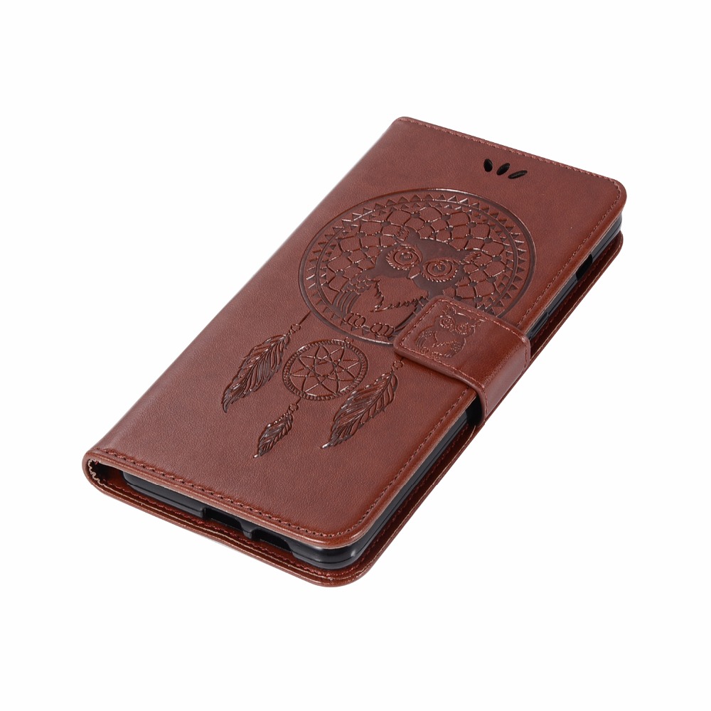 เคส OPPO F5 #เคสฝาพับหนัง PUแบบกระเป๋าสตางค์ ลายนกฮูก Dream Catcher Owl คุณภาพดีราคาเบาๆสบายกระเป๋า