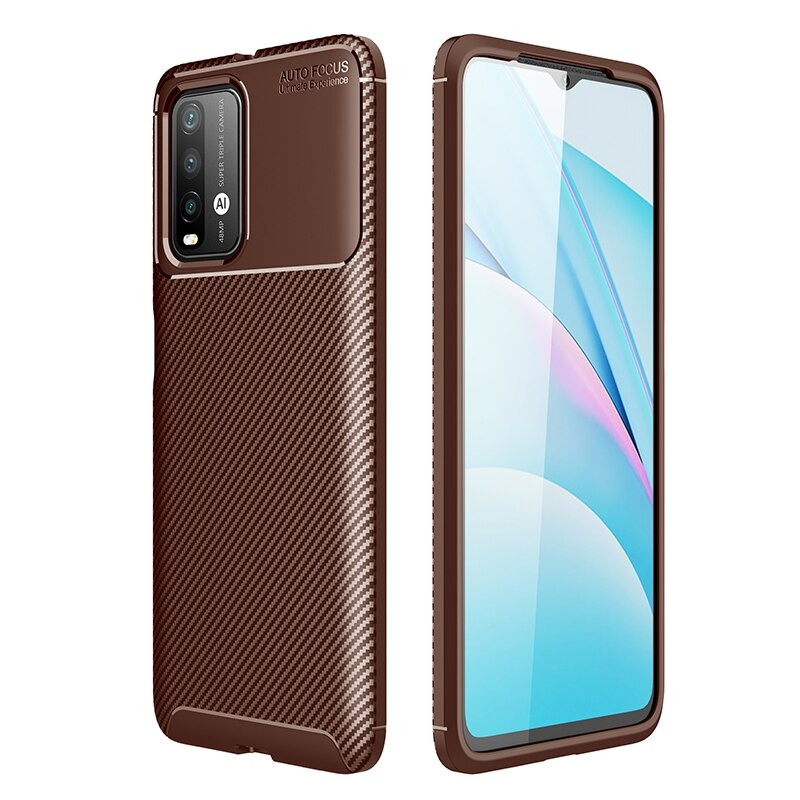 เคส Redmi 9T #เคสฝาหลังนิ่ม Carbon Fiber Anti-drop TPU Protection