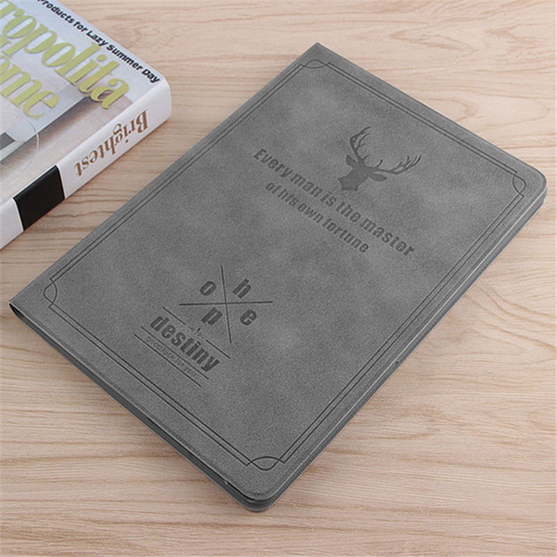 Case Huawei MediaPad M5 Lite 8 #เคสฝาพัหนัง PU แบบสมาร์ท Imprint Deer and Quote Flip เคสคุณภาพดีราคาถูก