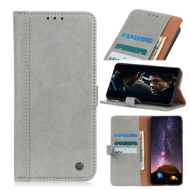 เคส Redmi Note 10 4G #เคสฝาพับ Rhino Texture Leather Cover Shell