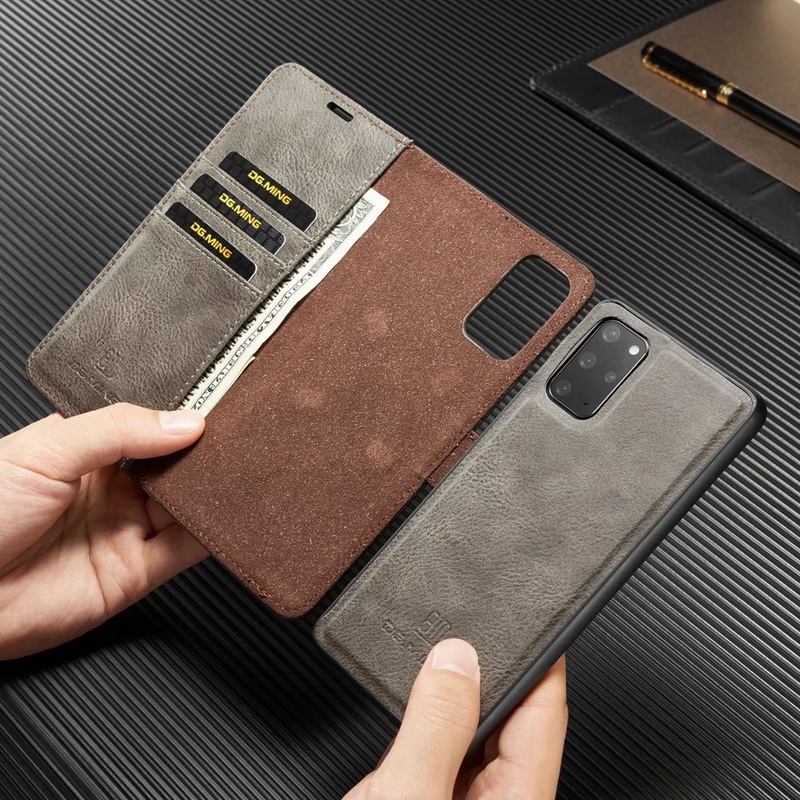 Case Samsung Galaxy Note 10 Lite #เคสฝาพับสไตล์กระเป๋าสตางค์แบบแยกส่วน DG.MING Detachable 2-in-1 Wallet Split Leather