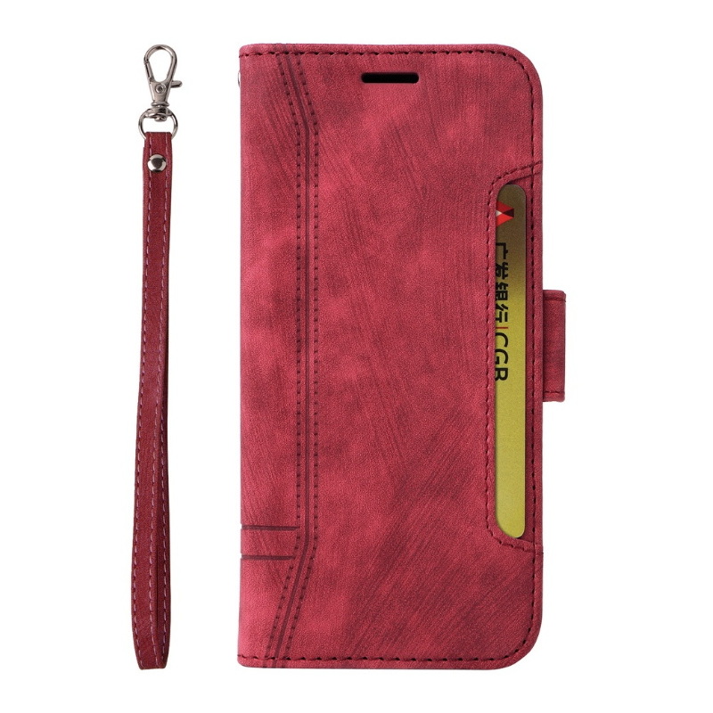 เคส iphone 14 Pro Max #เคสฝาพับหนัง PU ผิวด้านมีช่องใส่บัตร