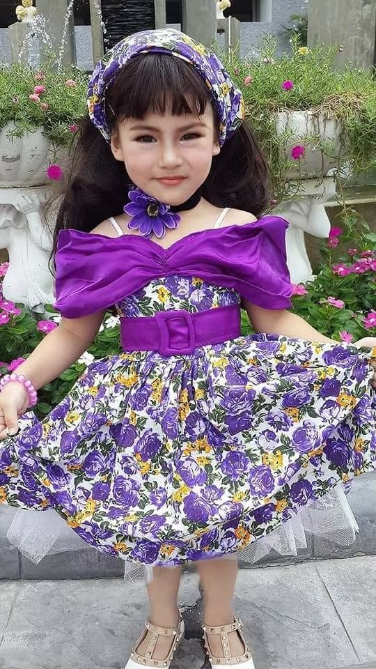 เดรสเด็กย้อนยุค โอบไหล่