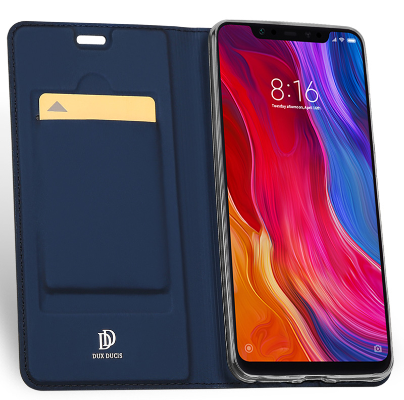เคส Xiaomi Mi 8 (6.21-inch) #เคสฝาพับ DUX DUCIS Skin Pro Series คุณภาพดีราคาเบาๆสบายกระเป๋า