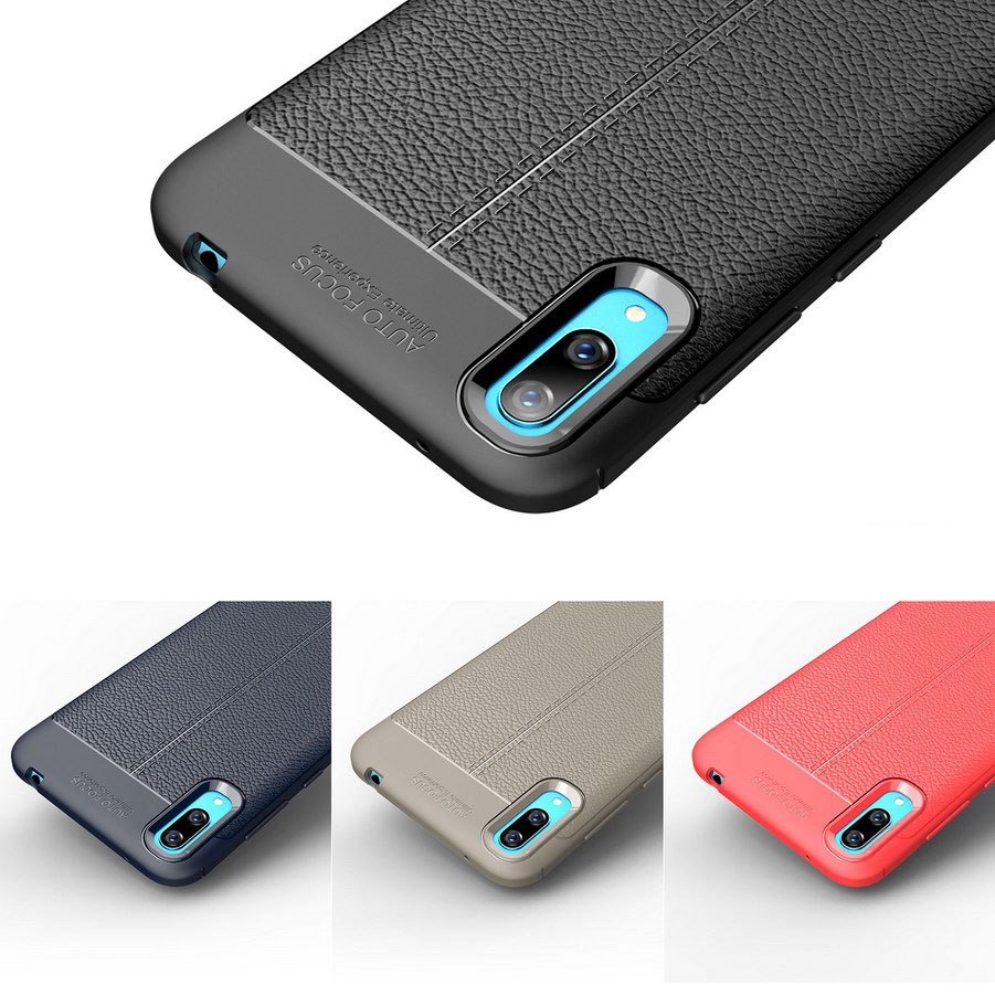 Case Huawei Y7 Pro (2019) TPU #เคสฝาหลังผิวลิ้นจี่ช่วยป้องกันลายนิ้วมือและกันลื่นได้ดี