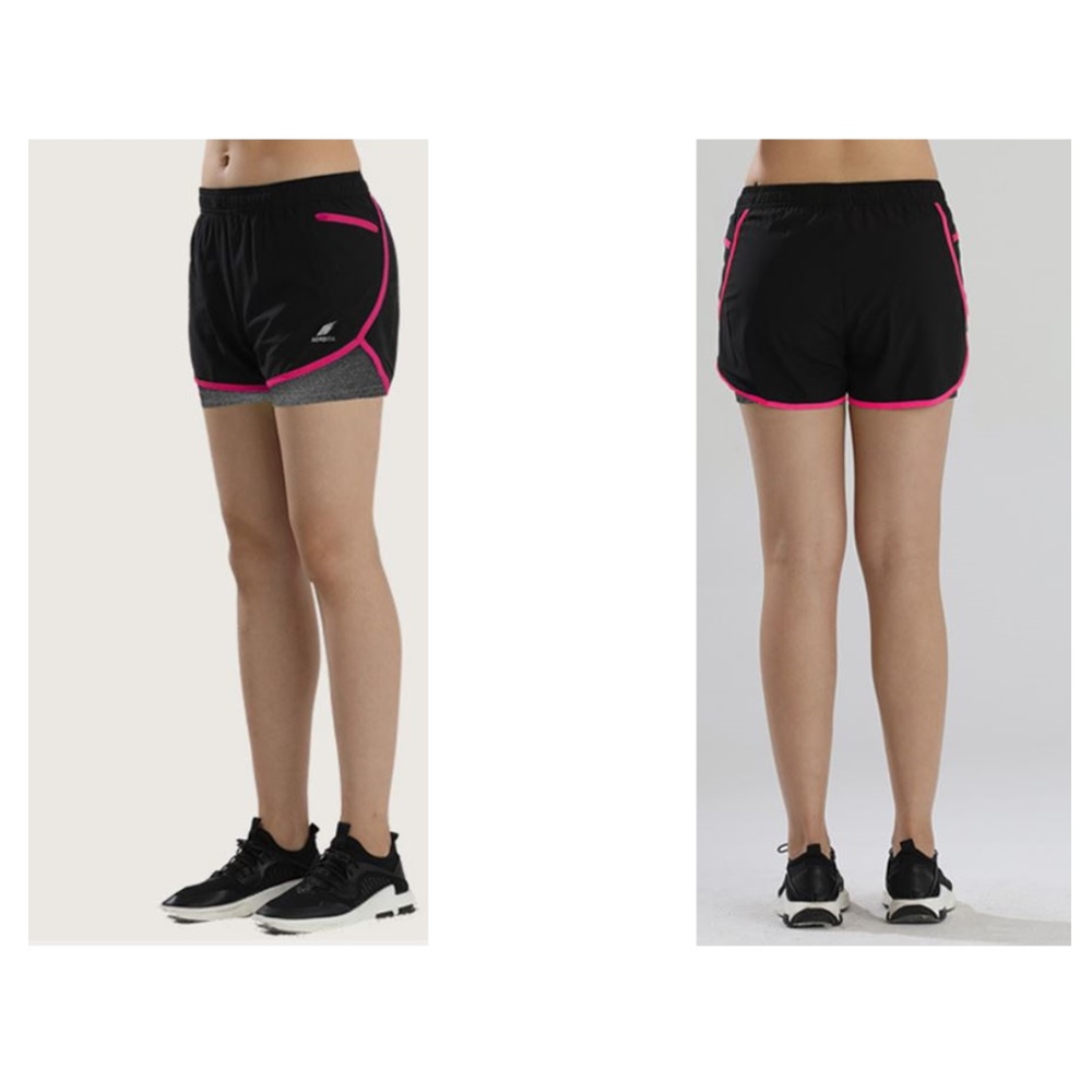 (SALE) กางเกงวิ่งมาราธอน ขาสั้นผู้หญิง มีซับใน 2-in-1 AERDIDA รุ่น W2017-33(G4)