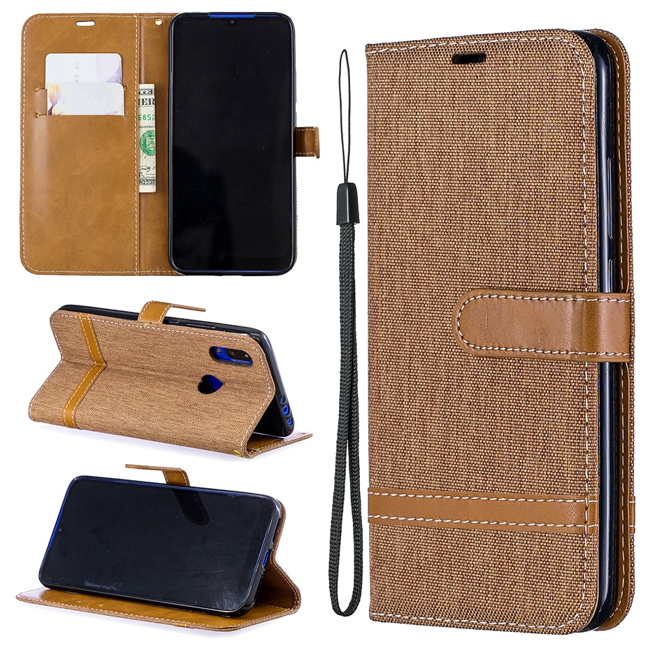 Case Samsung Galaxy A20s #เคสฝาพับหนัง PU พร้อมสายคล้องมือ สีสันสดใส