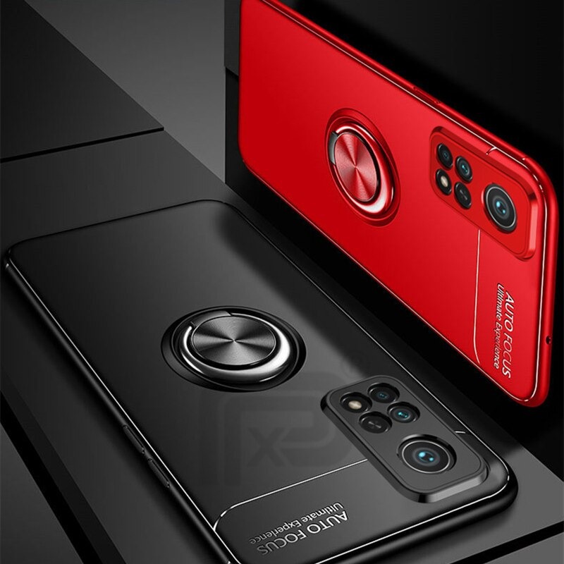 Case Xiaomi Mi 10T Pro #เคสฝาหลัง TPU Finger Ring Kickstand (แผ่นโลหะแบบ Built-in)