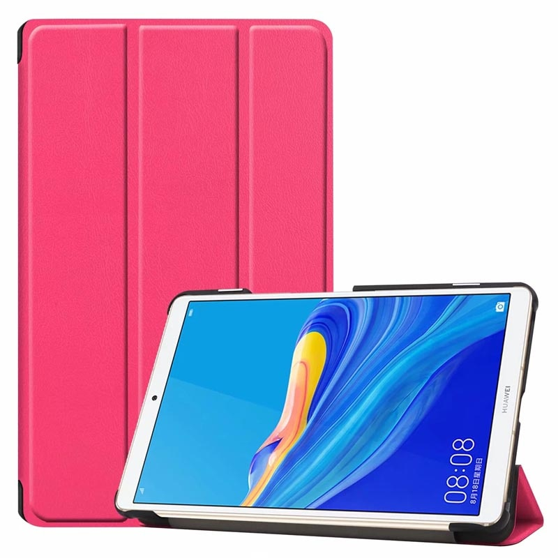 Case Huawei MediaPad M6 8.4 #เคสฝาพับหนัง PU แบบ 3 พับ Tri-fold Stand Leather Smart Tablet