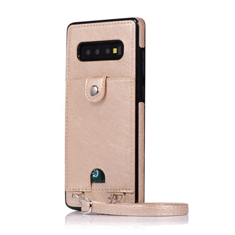 Case Samsung Galaxy S10 #เคสฝาหลัง TPU หุ้มหนัง PU พร้อมสายคล้อง
