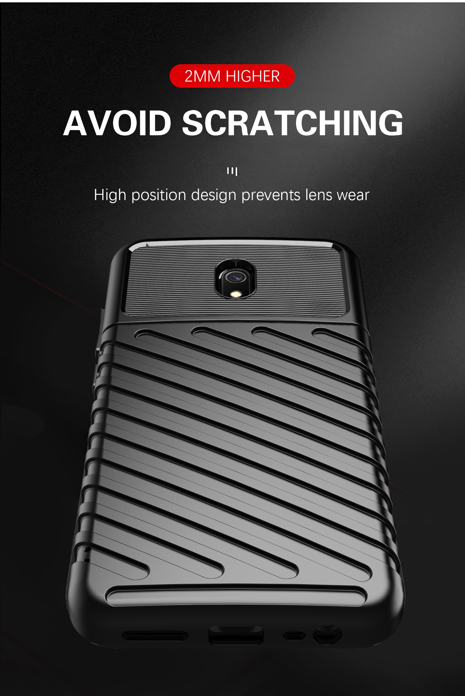 Case Xiaomi Redmi 8A #เคสฝาหลัง TPU อ่อน Thunder Series Twill Texture Soft TPU