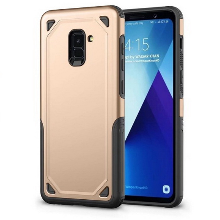 Case Samsung Galaxy A8+ 2018 #เคสฝาหลัง Hybrid พลาสติก + TPU หุ้มเกราะกันกระแทกทนทานสวยงามทันสมัย พร้อมส่ง