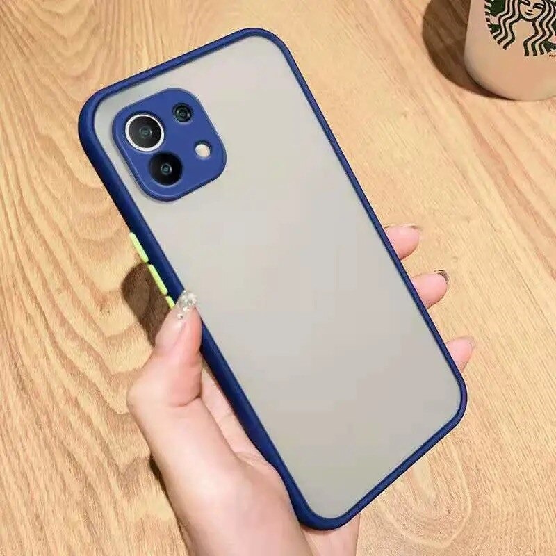 เคส Xiaomi Mi 11 #เคสฝาหลังขอบซิลิโคนิ่ม Fashion Color Liquid Frame Anti-fall Phone Case