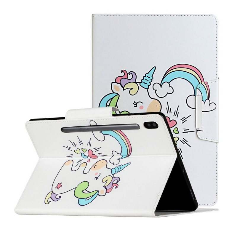 Case Samsung Galaxy Tab S6 T860 T865 #เคสฝาพับหนัง PU พิมพ์ลาย Pattern Printing PU Leather Flip