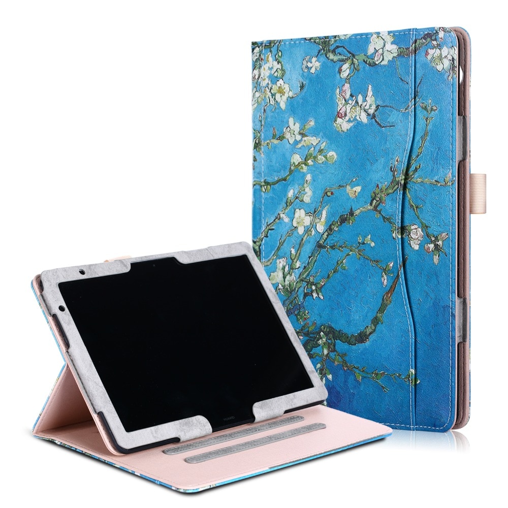 เคส Huawei MediaPad T5 10 #เคสฝาพับรูปแบบการพิมพ์ Pattern Printing PU Leather Smart Cover