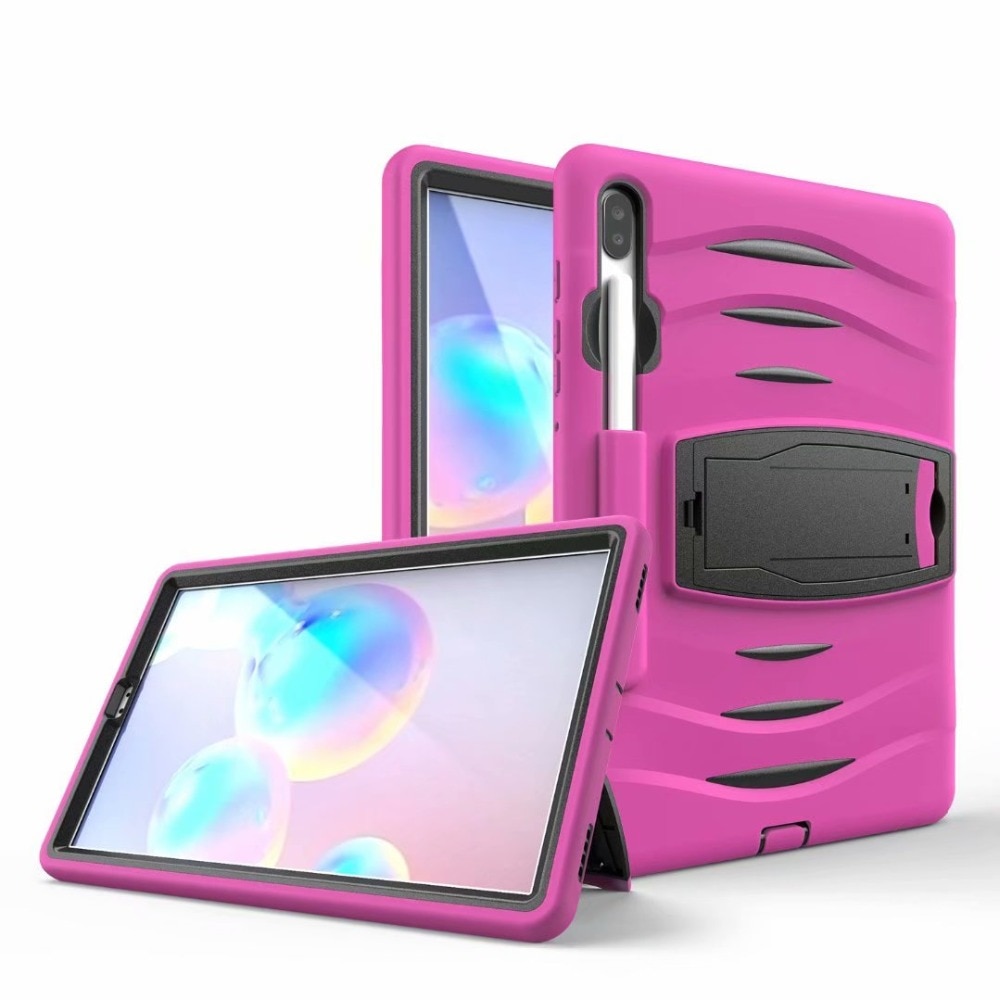 Case Samsung Galaxy Tab S6 SM-T860/T865 #เคสฝาหลังกันกระแทกพลาสติกแข็ง + ซิลิโคนพร้อมขาตั้ง