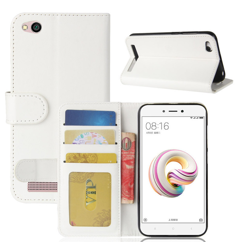 เคส Xiaomi Redmi 5A #เคสฝาพับหนัง PU ผิวหนังม้าสไตล์กระเป๋าสตางค์