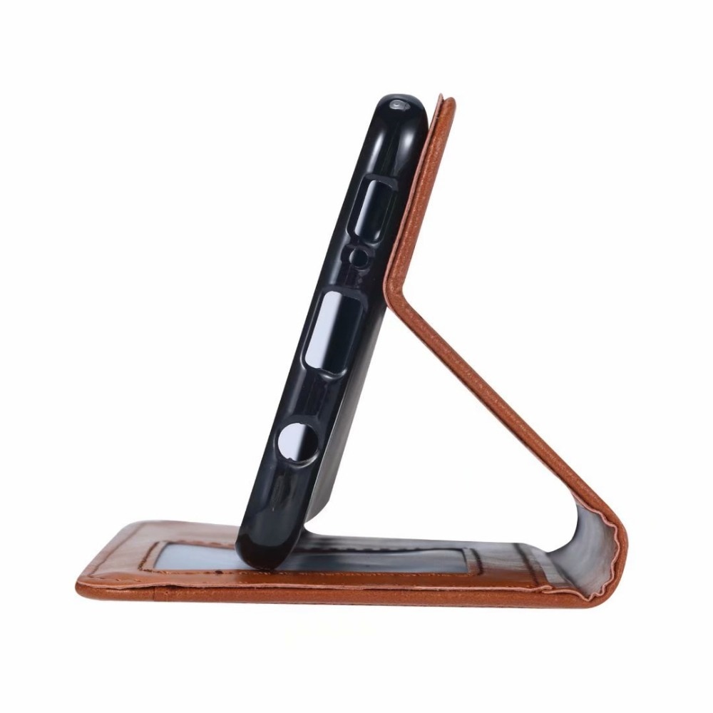 Case Samsung Galaxy A9 (2018) #เคสฝาพับแบบกระเป๋าสตางค์หนัง PU มีช่องเสียบบัตรคุณภาพดีราคาเบาๆสบายกระเป๋า