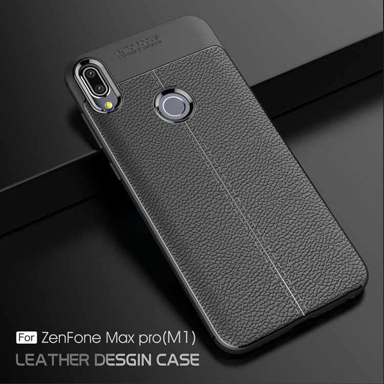 Case Asus Zenfone Max Pro (M1) #เคสฝาหลัง TPU ผิวลิ้นจี่ช่วยป้องกันลายนิ้วมือและกันลื่นได้ดี