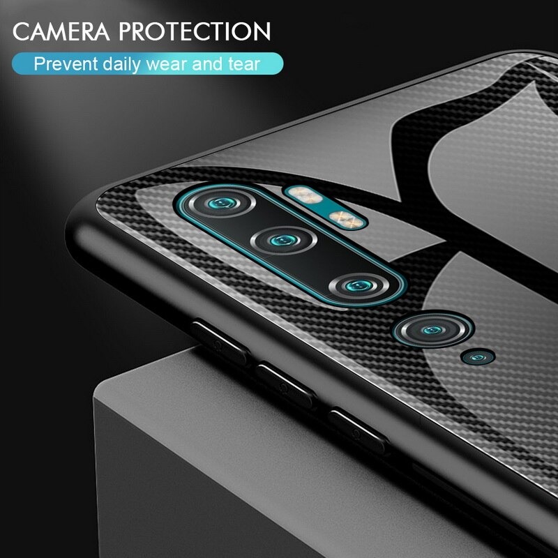 เคส Xiaomi Mi Note 10 Pro #เคสด้านหลังผิวกระจกนิรภัยไล่ระดับสีขอบนิ่ม Gradient Tempered Glass Back + Soft TPU Edge